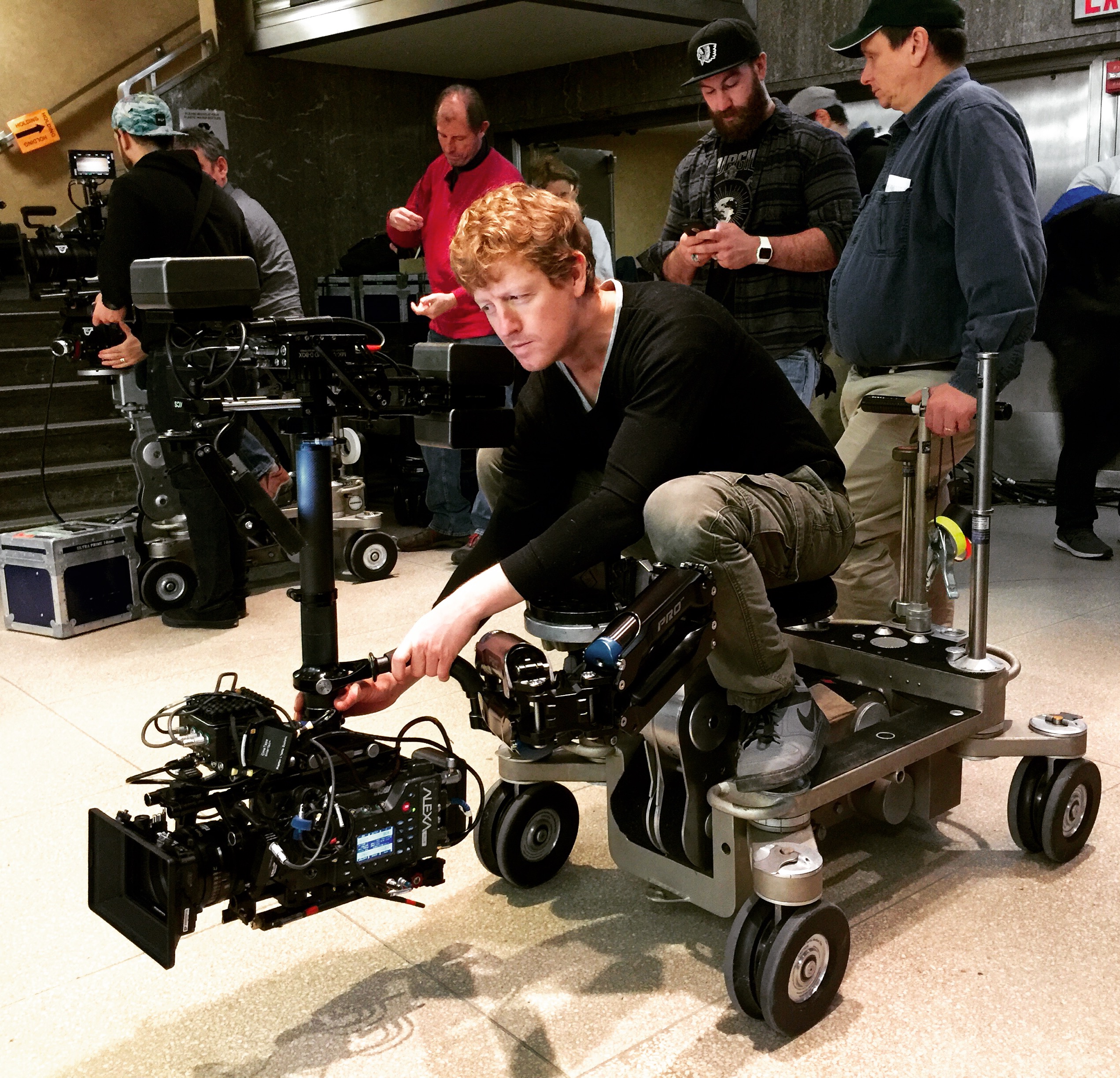 Dave Isern operating a camera rig